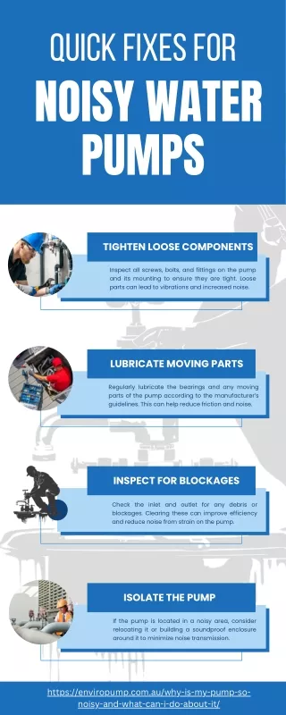 Quick Fixes for Noisy Water Pumps