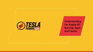 Signs of car Engine Oil Burning - Tesla Power USA