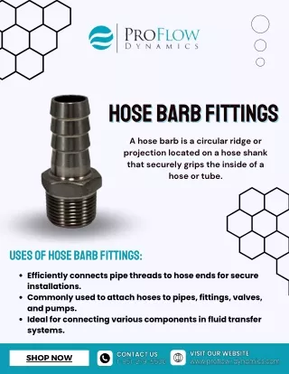 Hose Barb Fittings - Proflow Dynamic