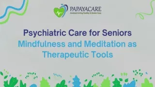 psychiatric care for seniors