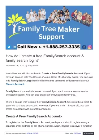 family search login