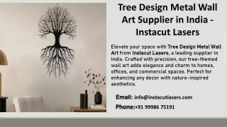 Tree Design Metal Wall Art Supplier in India - Instacut Lasers