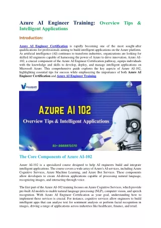 The Best Azure AI Engineer Training - India