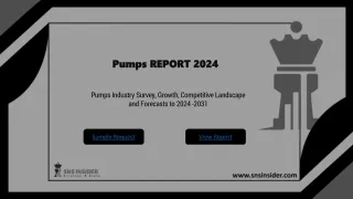 Pumps Market  : A Look at the Industry's Segments and Opportunities