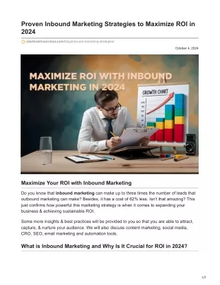 Proven Inbound Marketing Strategies to Maximize ROI in 2024