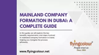 Mainland Company Formation in Dubai: A Complete Guide