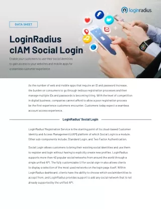 Simplify User Authentication with LoginRadius CIAM Social Login