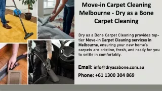 Move-in Carpet Cleaning Melbourne - Dry as a Bone Carpet Cleaning