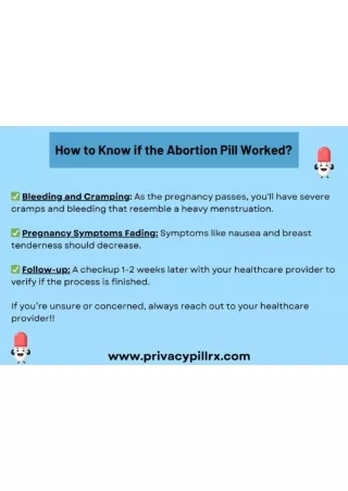 How to Know if the Abortion Pill Worked?