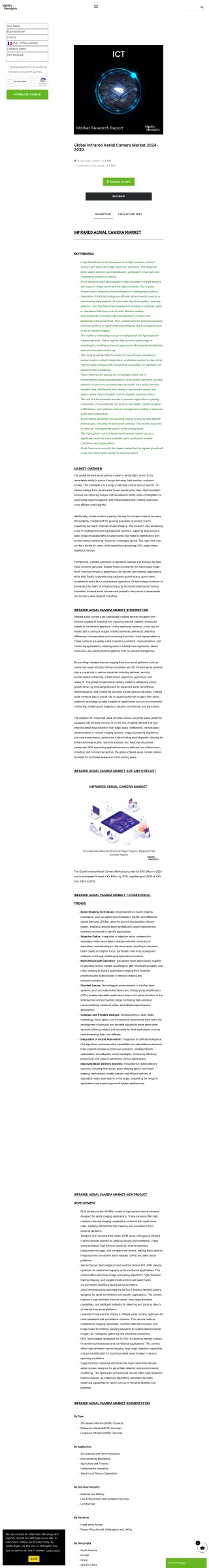 Global Infrared Aerial Camera Market Forecast 2024-2030