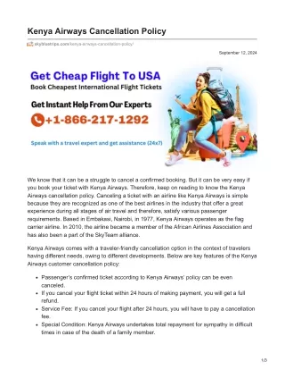 skybluetrips.com-Kenya Airways Cancellation Policy
