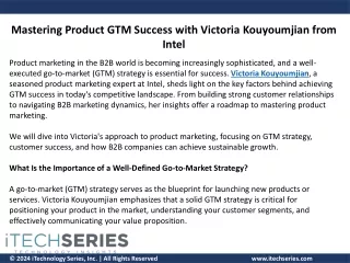 iTech Series Unplugged Interview with Victoria Kouyoumjian