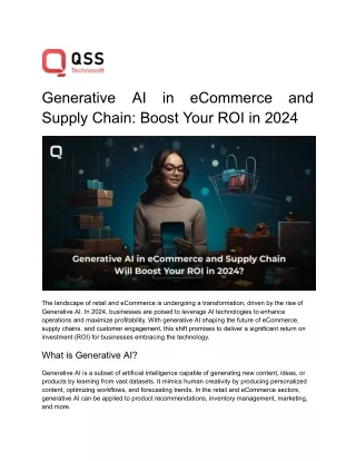 Generative AI in eCommerce and Supply Chain_ Boost Your ROI in 2024