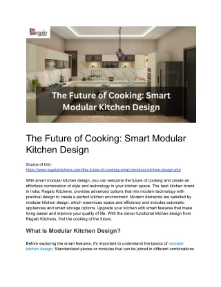 The Future of Cooking_ Smart Modular Kitchen Design