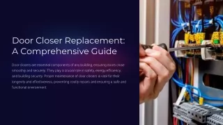 door closer replacement