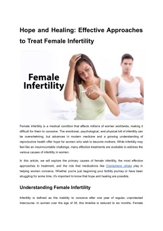 Hope and Healing_ Effective Approaches to Treat Female Infertility