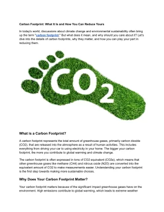 Carbon Footprint_ What It Is and How You Can Reduce Yours