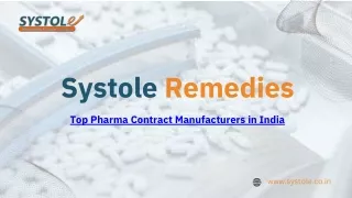 Top Pharma Contract Manufacturers in India