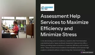 Assessment Help Services to Maximize Efficiency and Minimize Stress