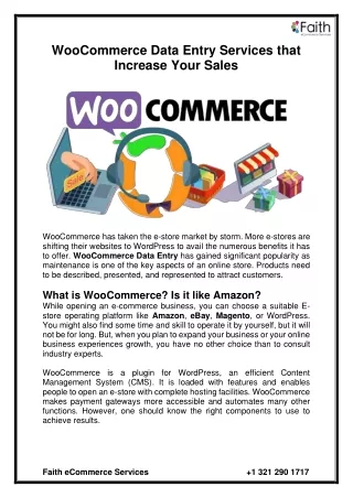 WooCommerce Data Entry Services that Increase Your Sales
