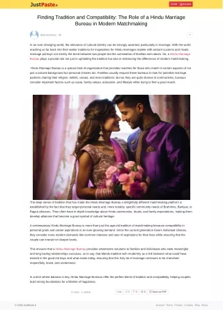 Finding Tradition and Compatibility: The Role of a Hindu Marriage Bureau in Mode