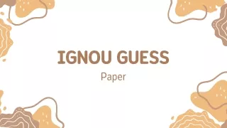 IGNOU Guess Paper