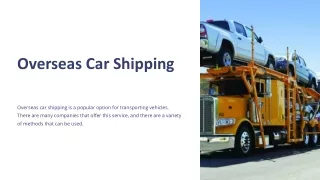 Overseas Car Shipping