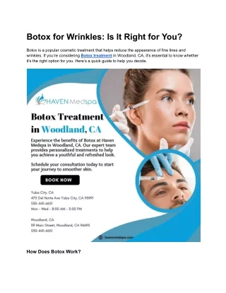 Botox for Wrinkles_ Is It Right for You_
