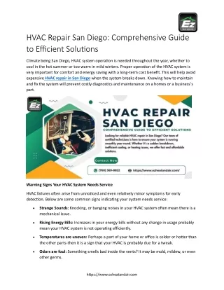 Top HVAC Repair Company in San Diego