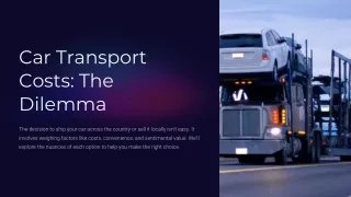 car transport costs