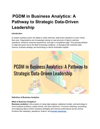 PGDM in Business Analytics_ A Pathway to Strategic Data-Driven Leadership