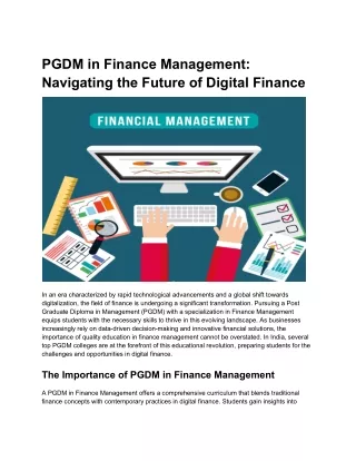 PGDM in Finance Management_ Navigating the Future of Digital Finance