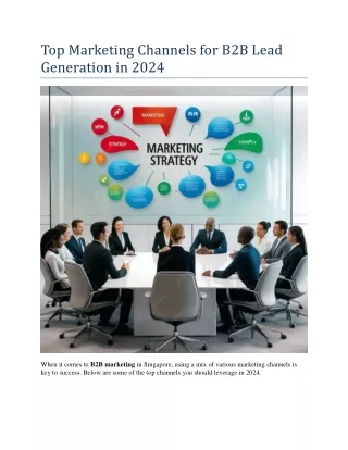 Top Marketing Channels for B2B Lead Generation in 2024