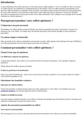 Comment personnaliser votre coffret spiritueux ?