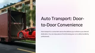 Auto Transport Facts