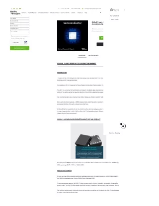 3 axis MEMS Accelerometer Market