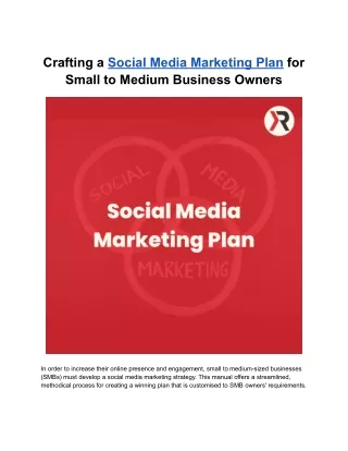 Social Media Marketing Plan