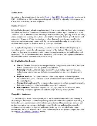 Point-Of-Sale (Pos) Terminals Market