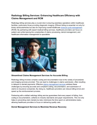 Radiology Billing Services