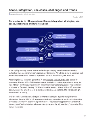 Generative AI in HR operations