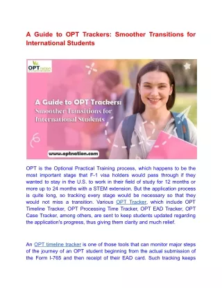 A Guide to OPT Trackers_ Smoother Transitions for International Students