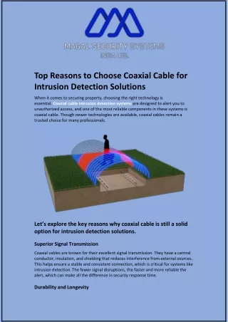 Top Reasons to Choose Coaxial Cable for Intrusion Detection Solutions