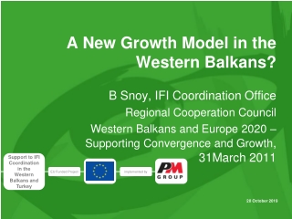 A New Growth Model in the Western Balkans?