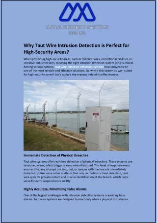 Why Taut Wire Intrusion Detection is Perfect for High-Security Areas