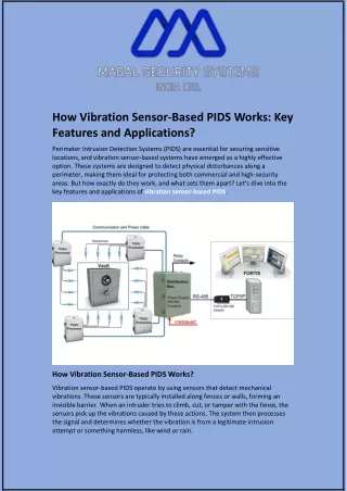 How Vibration Sensor Based PIDS Works and Key Features and Applications