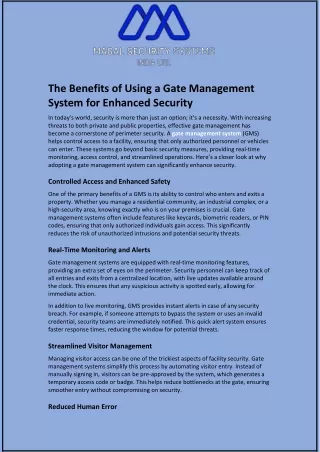 The Benefits of Using a Gate Management System for Enhanced Security