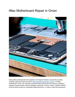 IMac Motherboard Repair in Oman