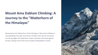 Mount Ama Dablam Climbing