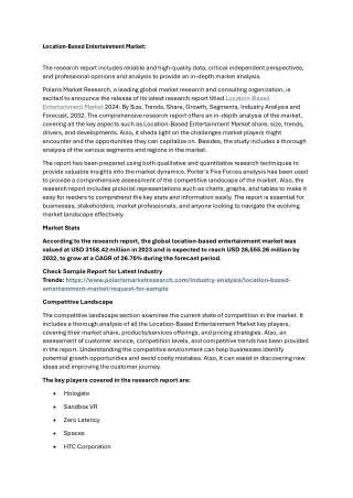Location-Based Entertainment Market 2024-2032