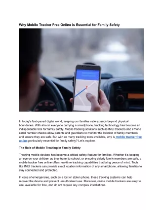 Why Mobile Tracker Free Online is Essential for Family Safety (1)